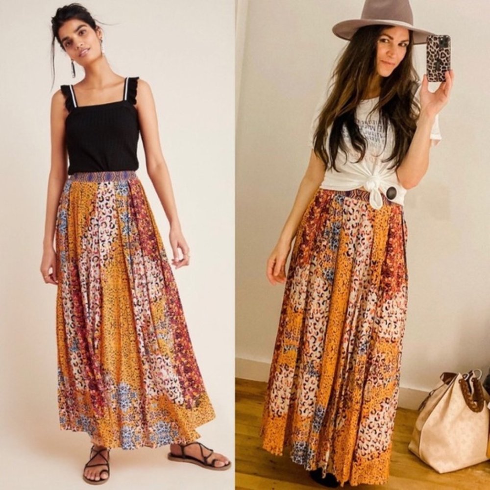 Bhanuni by Jyoti Panthera Maxi Skirt Sz 4 Leopard